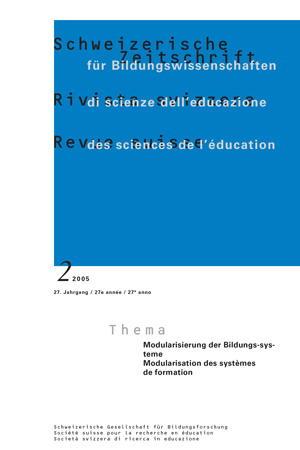 					View Vol. 27 No. 2 (2005): Modularisierung der Bildungssysteme
				