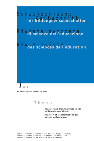 					View Vol. 40 No. 1 (2018): Transfer und Transformationen von pädagogischem Wissen
				