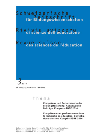 					View Vol. 37 No. 3 (2015): Competence and Performance in Educational Research. Congress SGBF 2014
				