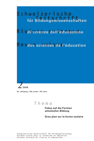 					View Vol. 30 No. 2 (2008): Fokus auf die Formen schulischer Bildung
				